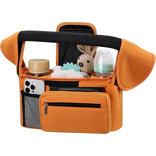 Accmor Universal Stroller Organizer with Insulated Cup Holder