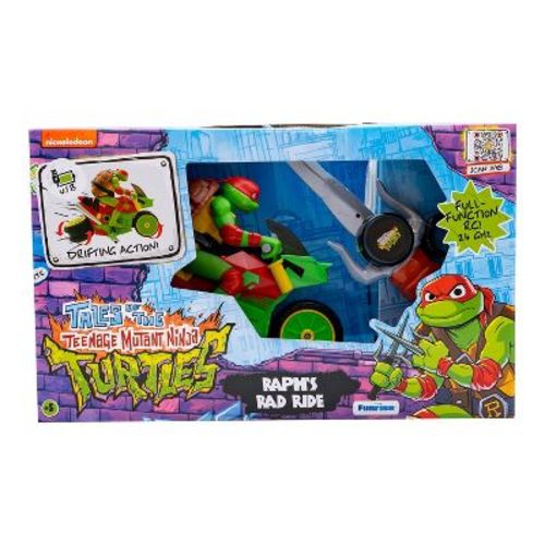 Teenage Mutant Ninja Turtles RC Raph's Rad Ride: Remote Control Motorcycle, Fine Motor Skills Development, Battery-Powered