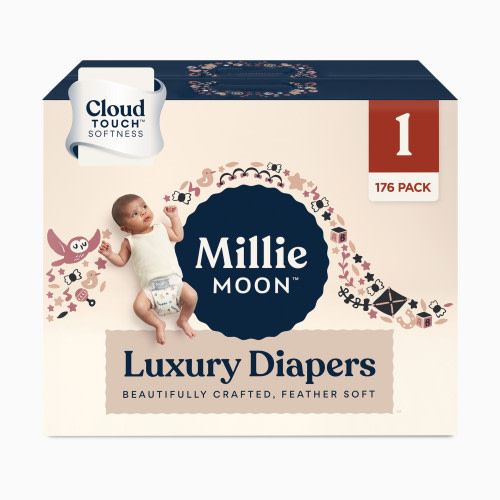 Millie Moon Luxury Diapers - Size 1, 176 Count