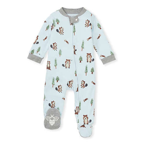 Burt's Bees Baby® Size 0-3M Busy Beaver Loose Fit Organic Cotton Sleep & Play Footie