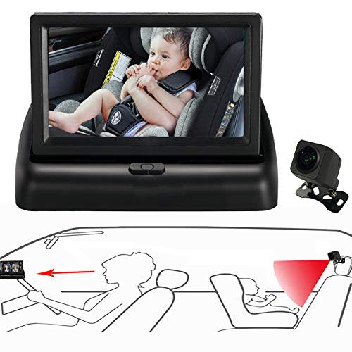 Itomoro Baby Car Mirror, View Infant in Rear Facing Seat with Wide Crystal Clear View,Camera Aimed at Baby-Easily to Observe The Baby's Every Move