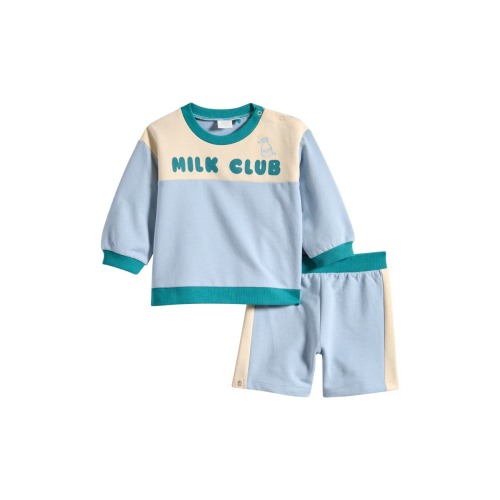 Milk Club Sweatshirt & Sweat Shorts Set, 3-6M