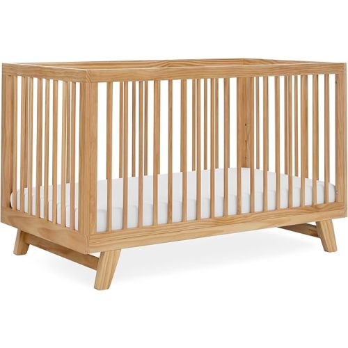 3-in-1 Astin Convertible Baby Crib - Wooden Baby Crib, Grows with Your Baby, Converts to Toddler Bed & Day Bed, 4 Adjustable Support Base Height | Natural