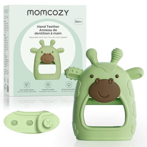 Momcozy Baby Teether Toys | Food Grade Silicone Teething Relief 0-6 Months