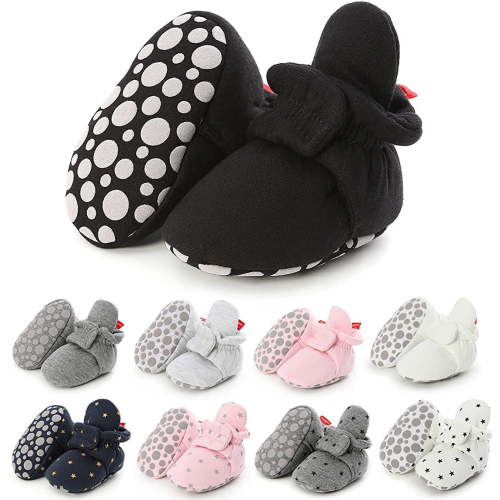Baby Booties Infant Newborn Boys Girls Slippers Warm Crib Sock Shoes Indoor First Walker Prewalker