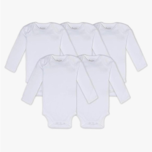 Burt's Bees Baby Organic Cotton Bodysuits – Baby Boy & Girl Short and Long Sleeve One-Pieces, 5-Pack