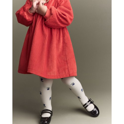 Toddler Girl Floral Nylon Tights - Cream/Blue - Otter Avenue | Carter's