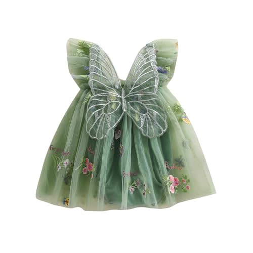 Infant Newborn Baby Girl Outfit Mesh Tulle Flower Butterfly Princess Dress | Infant Girl Romper Dress 0 3 6 9 12 18 Months For Photoshoot Halloween Birthday