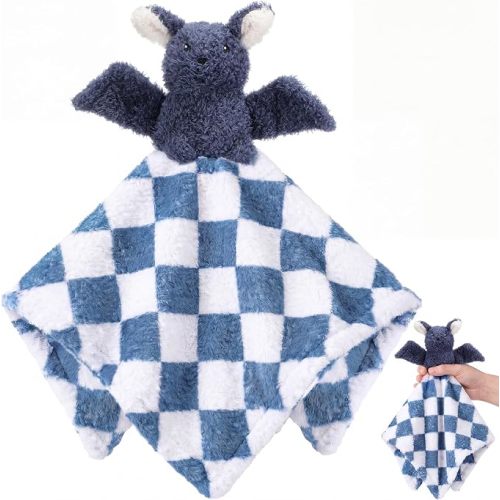Simgoing 16 in Halloween Bat Security Blanket Loveys Gifts for Babies