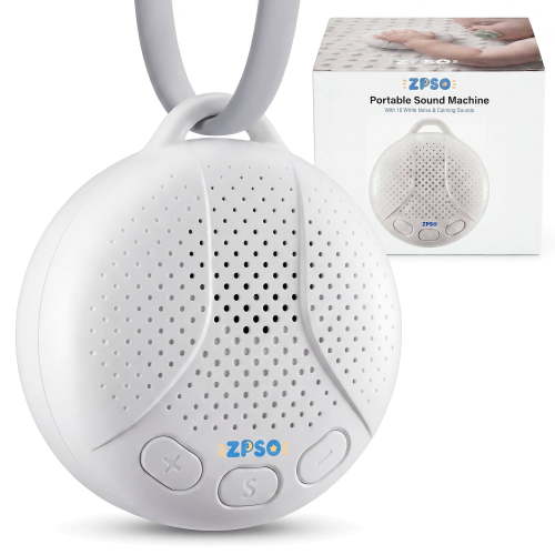 ZPSO White Noise Sound Machine, Portable Sleep Therapy Machine for Baby Adult, Night Light, 16 Soothing Nature Sounds for Home