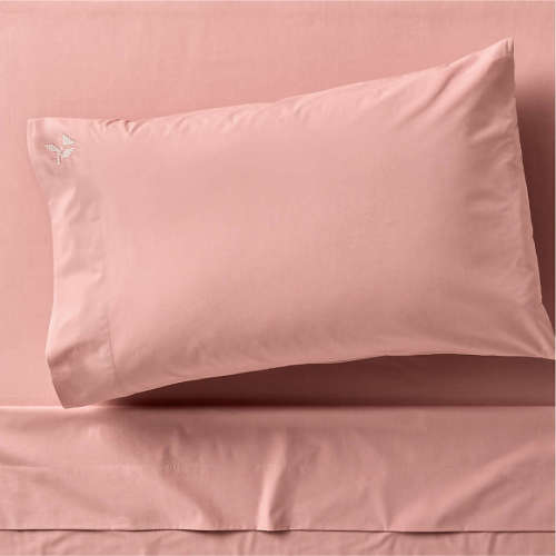 Lake House Cozy Cloud Heirloom Rose 100% Organic Cotton Kids Twin Sheet Set By Sharland England