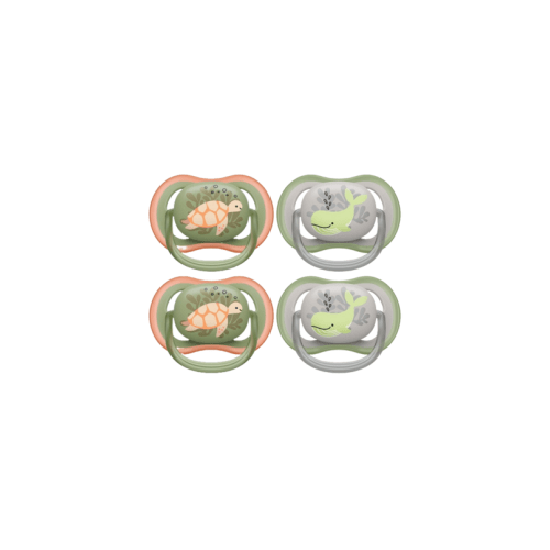 Philips AVENT Ultra Air Pacifier Orange Turtle and Green Whale