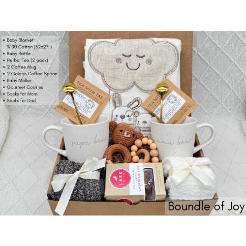 New Parents Gift Box for New Mom, New Dad & Baby, New Baby Gift Basket for the Whole Family, New Parent Care Package, New Mom and Dad Gifts