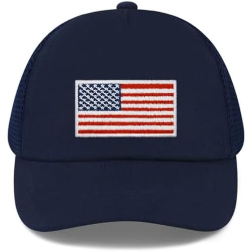 qikqik Baby Baseball Cap Toddler Baseball Hat Baby Ball Cap Infant Hats Toddler American Flag Hat Kids 4th of July Hats USA