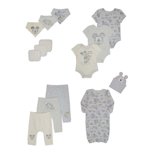 Disney Baby Wishes + Dreams Mickey & Friends Layette Shower Gift Set Bundle, 14-Piece, Sizes NB-12M