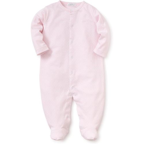kissy kissy Baby Girls New Kissy Dots Print Snap Front Footie Pajamas, Pink/White, Newborn