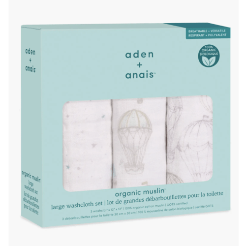 3-Pack Assorted Organic Cotton Muslin Washcloths | Nordstrom