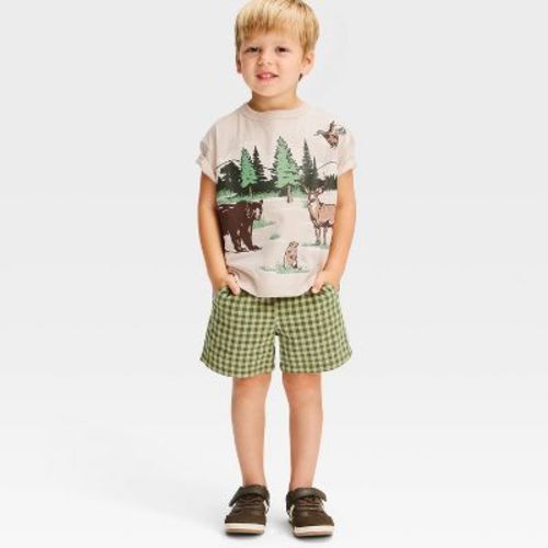 Toddler Boys' Short Sleeve Oversized Graphic T-Shirt - Cat & Jack™ Cream 3T