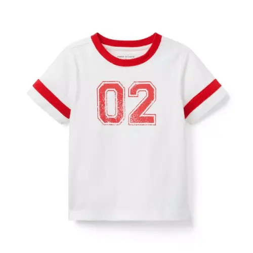 Boy Jet Ivory The Athletic Tee by Janie and Jack