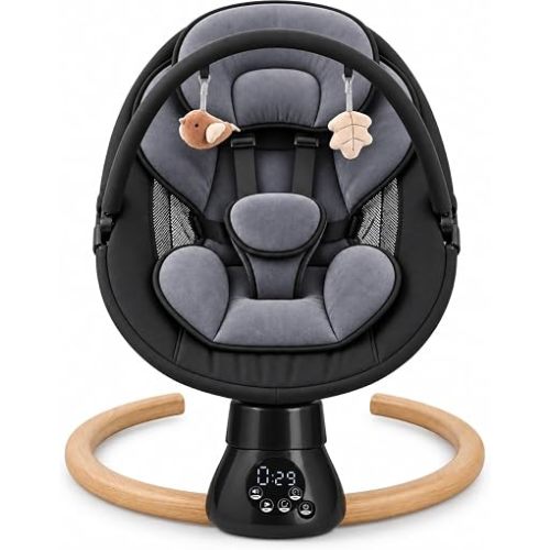 Electric Baby Swing for Infants Newborn with Bluetooth & Remote Control