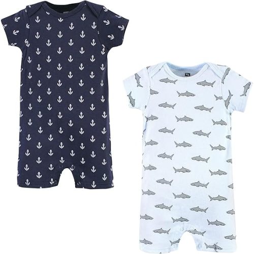 Hudson Baby Unisex Cotton Rompers