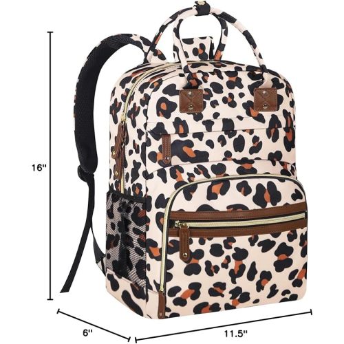 Diaper Bag Backpack Tote for Women Large Capacity, Baby with Insulated Pockets Multifunctional Bags For Girl Boy Waterproof Boys Girls Mama Maternity Travel Leopard