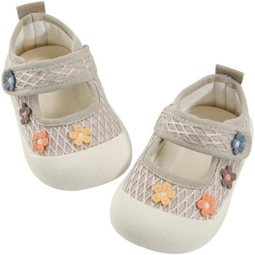GEMYSE Baby Girls Shoes Breathable Mesh Sneakers Non-Slip Soft Sole Infant Toddler First Walker Shoes for 6-24 Months