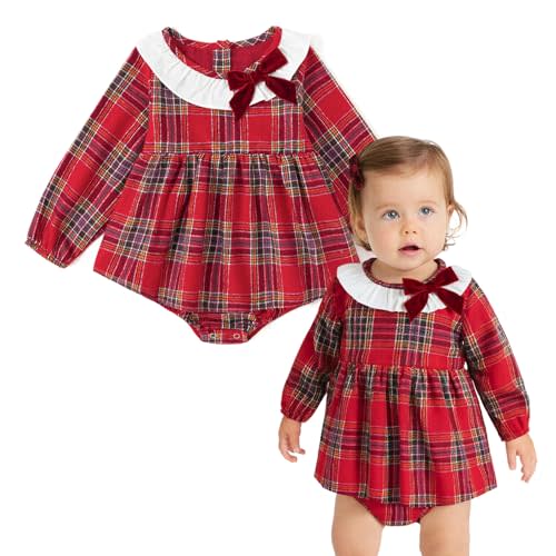 Curipeer Infant Baby Girls Floral Ruffle Romper Long Sleeve Flower Print Ruffled Outfits Jumpsuit 3M-2T