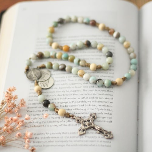 Gemstone Rosary | St. Gianna Rosary | Chews Life