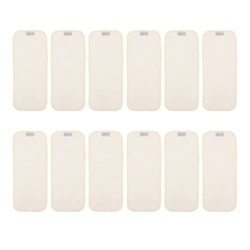 ALVABABY 12PCS Cloth Diaper Inserts - 3-Layer Super Soft Inserts for Diapers and Covers