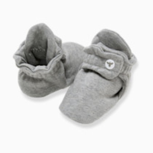 Burt's Bees Baby Organic Cotton Booties - Heather Grey, 0-3 M
