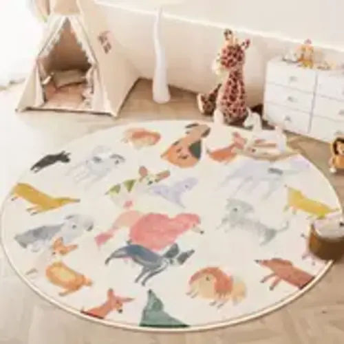 Vibrant woven mat adorable puppies: perfect a - Temu