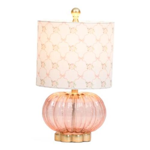 17in Luster Glass With Bow Printed Shade Table Lamp | Home | TJ Maxx
