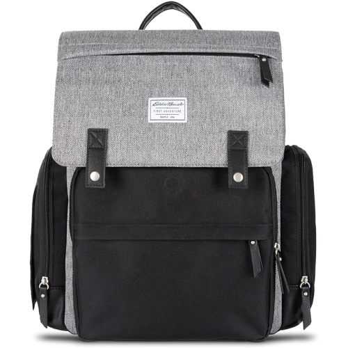 NOJO Eddie Bauer Cascade Sport Backpack Diaper Bag - Black, Gray