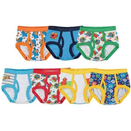 Sesame Street Boys' Underwear With Favorites Like Elmo, Cookie Monster & Big Bird in Sizes 18m, 2/3t, 4t