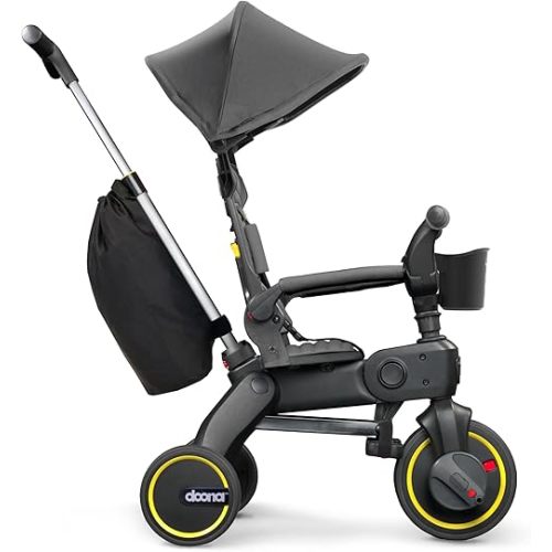 Doona Liki Trike S3, Greyhound - 5-in-1 Compact, Foldable Tricycle - Suitable for Toddlers 10 to 36 Months