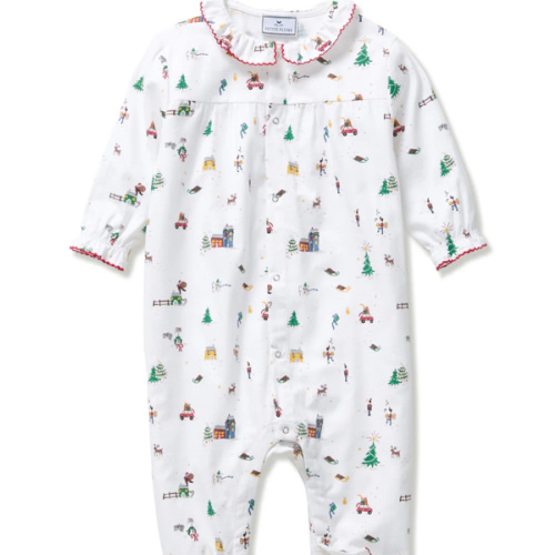 Baby's Twill Madeline Romper in Holiday Town 0-3 months