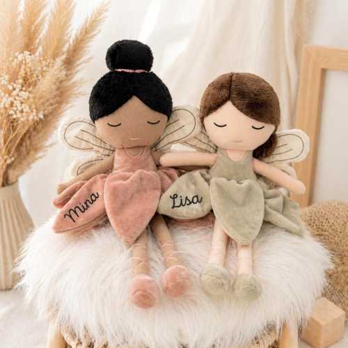 Personalized dancer plush toy, child's doll with name, personalized girl plush toy, child's gift, baby gift with name, newborn girl gift