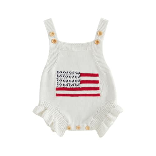 FYBITBO Baby Sweater Knit Romper Newborn Girl Strawberry Sweaters Onesie Overalls Fall Winter Clothes Summer Outfit