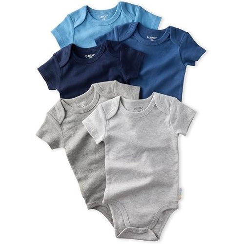 Butterblu Avery 5-Pack Short Sleeve Bodysuits 100% Organic Cotton for Baby Boys & Girls
