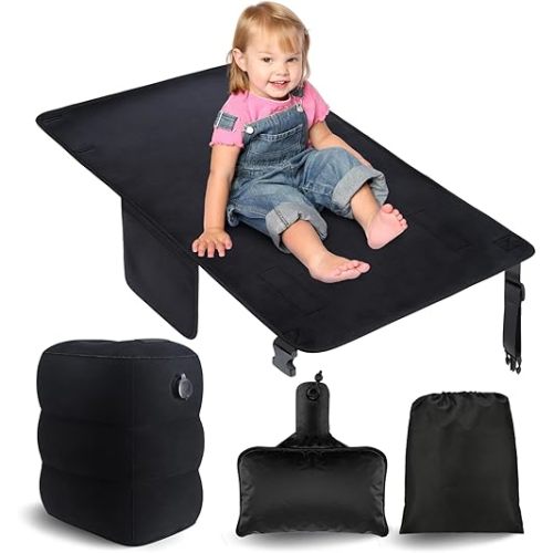 Toddler Airplane Bed | Kids Airplane seat Extender | Easy to Install for ariplane, Train, Cars | Kids Airplane Travel Essentials | Foot Rest Cushion