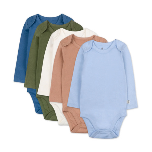 5-Pack Organic Cotton Long Sleeve Bodysuits | Honest Baby Clothing
