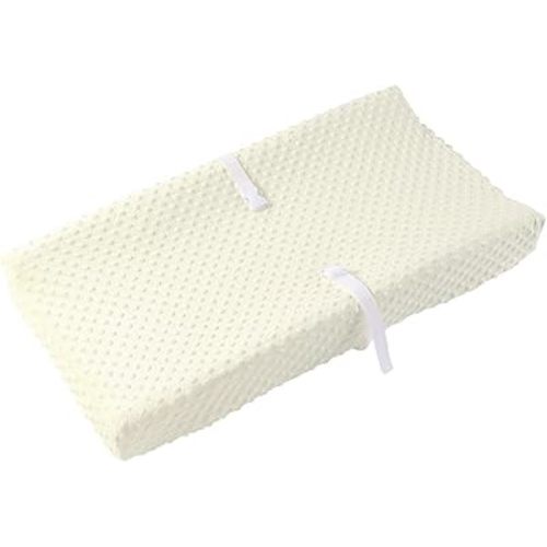 Baby Changing Pad Cover, Super Soft Plush Dot Diaper Changing Table Covers for Baby Girls and Boys, Ultra Comfortable, Safe for Babies, Fit 32"/34'' x 16" Pad (Cream Yellow)