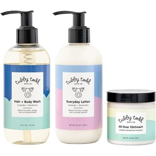 TUBBY TODD 3-Step Baby Bath and Skincare Routine, The Regulars Bundle