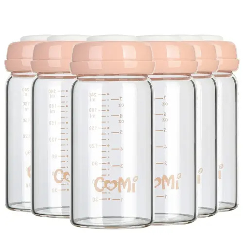 Wide Neck Glass Breastmilk Collection & Storage Bottle, 8oz