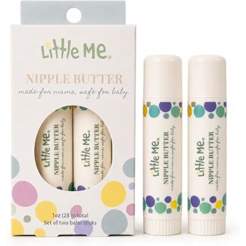Little Me Nipple Butter Balm, 2-Pack – Lanolin Free, Safe for Baby, No Wipe Off Before Nursing – Soothes Dry & Sensitive Nipples – Travel & Diaper Bag Friendly