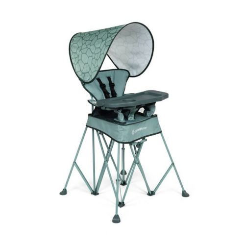 Baby Delight Go With Me Uplift Portable High Chair with Canopy - Green Garden
