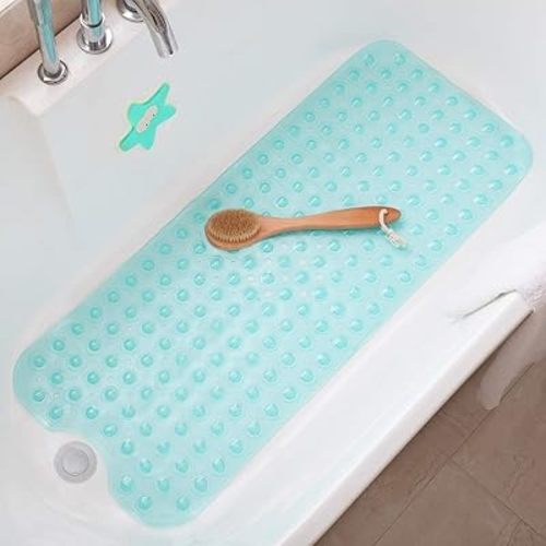 Tree Bud Bathtub Mats 39 x 16 Inch Clear Aqua
