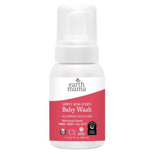 Earth Mama Simply Non-Scents Castile Baby Wash Unscented for Sensitive Skin - 6.27 fl oz