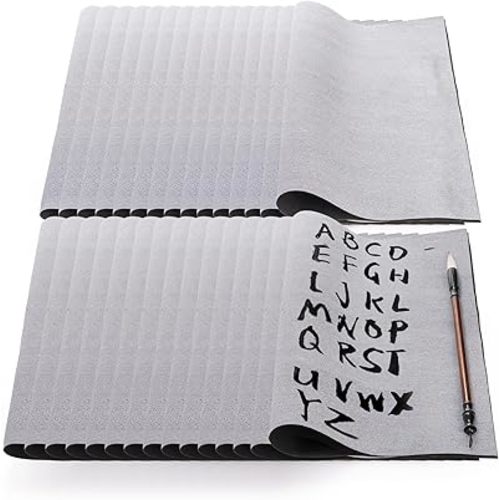 Eorbow 30 Pack Water Drawing Writing Cloth, Reusable Chinese Calligraphy Practicing Tool, 17x13 Inch Magic Cloth Water Paper, No Ink Chinese Calligraphy Set for Beginners Practicing